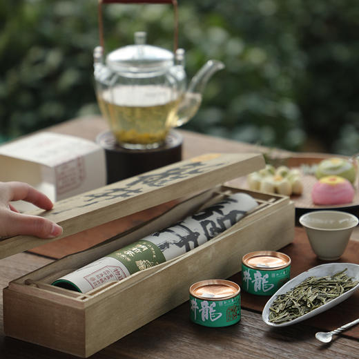 自然造物西湖龙井高端茶叶礼盒桐木盒绿茶春茶送礼明前特级 商品图12