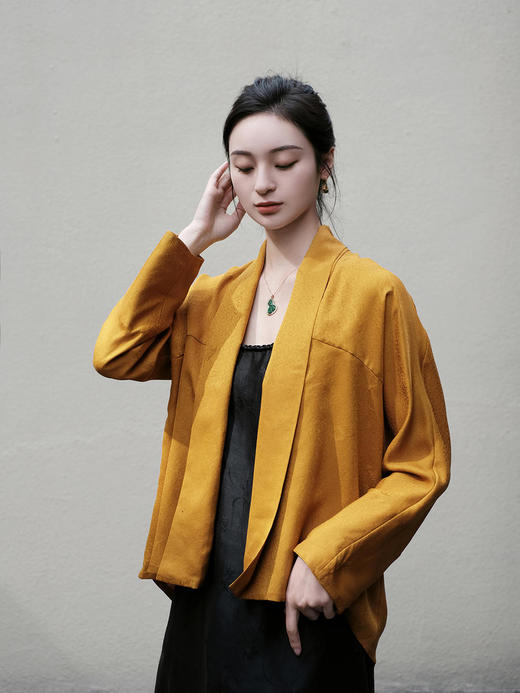 盛唐牡丹 |赤金罗底香云纱外套 商品图0