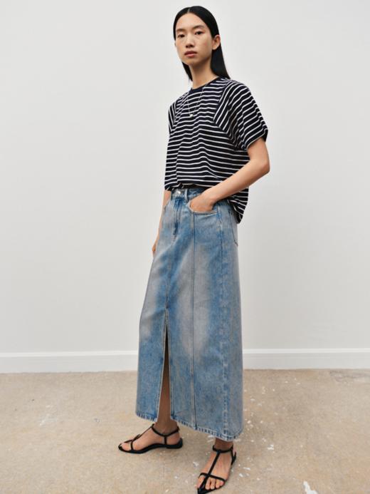 60支新疆长绒棉 条纹圆领T恤FJ5107244 商品图1