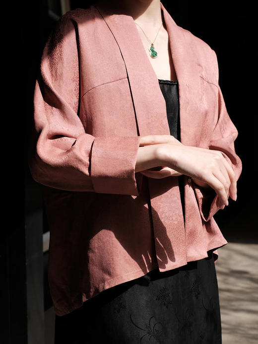 盛唐牡丹 |粉凤仙罗底香云纱外套 商品图1