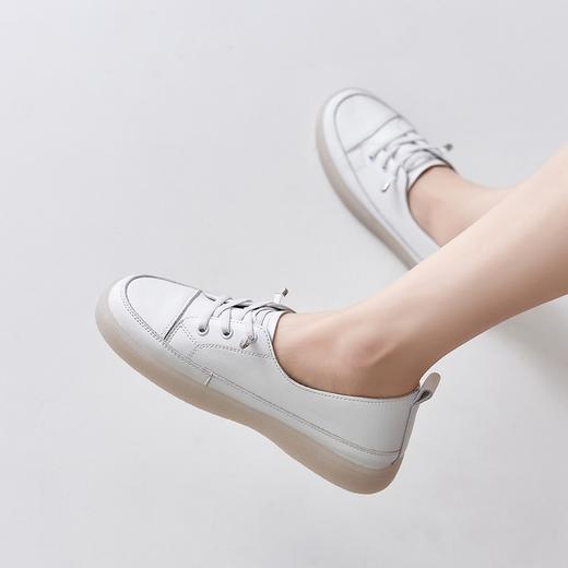 ZHR则则休闲小白鞋女2024春季新款一脚蹬软底板鞋百搭轻便运动鞋 商品图1