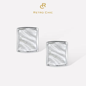 Mordern Art 现代艺术时期 | 银色波光耳环