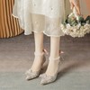 ZHR浅口单鞋女2024新款一脚蹬结婚鞋百搭高跟鞋时尚细跟女鞋婚礼 商品缩略图3