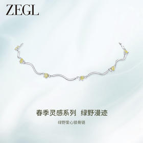 ZEGL设计师绿野漫迹系列春夏爱心项链女款2024新款颈链锁骨链饰品