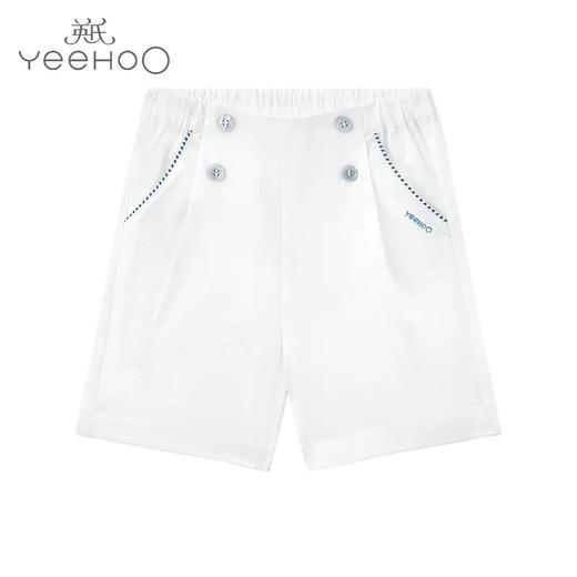 英氏白色短裤梭织男女宝宝23年新款夏季透气薄款裤子YRKEJ2P351A 商品图4