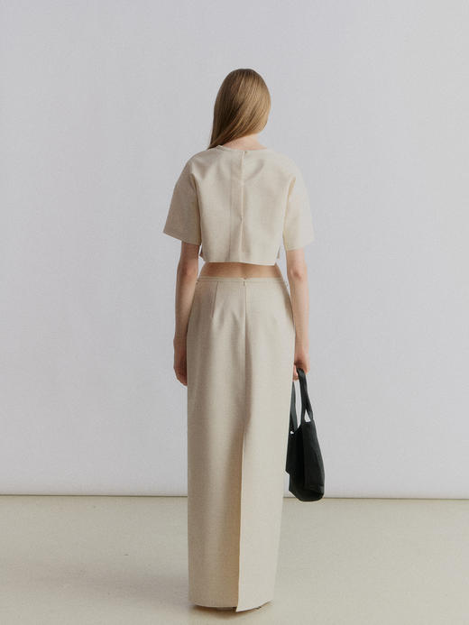 VC｜SS24008 oat Mena long skirt [ 半身裙   燕麦 ] 商品图4