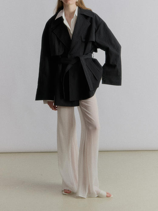 VC｜SS24014 Amanda sheer trousers [ 长裤   黑 / 白 ] 商品图1