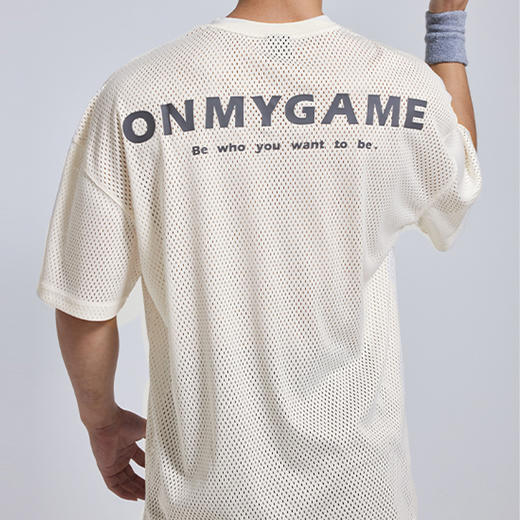 【乐刻甄选】OMG后背印花网眼短袖 商品图1