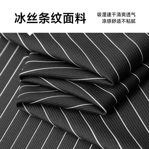 【凉感】【新款DDA】大依优型大码竖条纹短袖Polo衫翻领加肥加大男士大号弹力透气舒适夏季半袖透气 商品图3