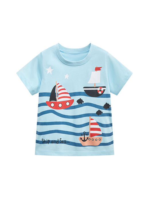 【卡通舒适纯棉透气】Little maven儿童圆领T恤欧美风卡通男童上衣夏季新款儿童短袖T恤 商品图4