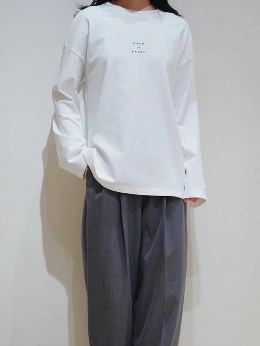 331-1 断码亏清 人手一件 炒鸡好搭配 双面针织 弹力棉 小禾字母长袖宽松T恤 商品图6