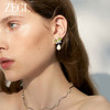 ZEGL设计师绿野漫迹系列925银人造珍珠耳环2024款耳钉蝴蝶耳饰女 商品缩略图3