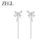 ZEGL设计师绿野漫迹系列925银蝴蝶耳环女2024新款耳钉蜻蜓耳饰品 商品缩略图3