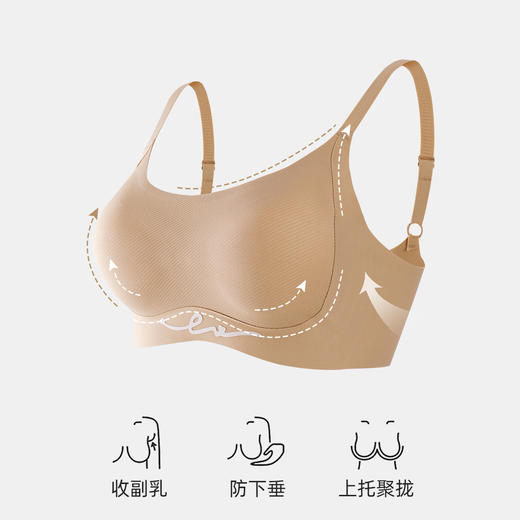 【双重提拉】熳洁儿 无痕内衣女亲肤薄款舒适美背无钢圈文胸防下垂收副乳24261515 商品图1