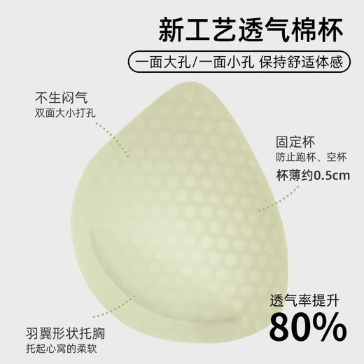 熳洁儿 蚕丝文胸舒适无痕聚拢内衣透气棉杯波浪边美背果冻软支撑蕾丝ABC杯24261520 商品图2