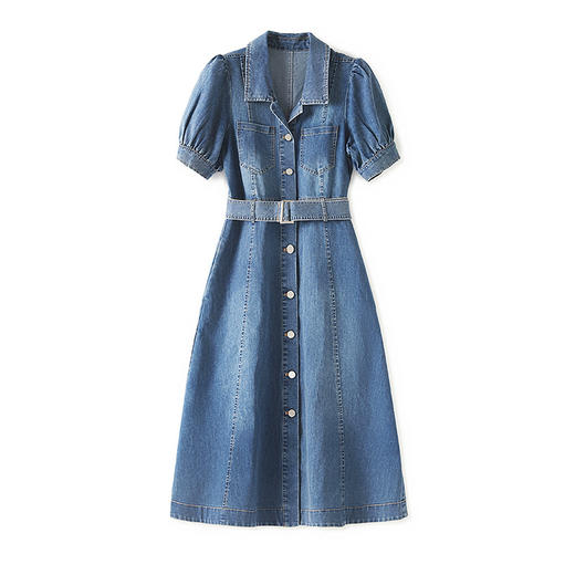 气质休闲，百搭收腰显瘦遮肉牛仔连衣裙WLZD-2409313 商品图4