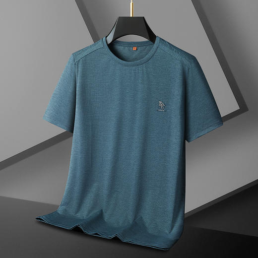 【冰丝高弹】【新款DWP】大依优型大码短袖T恤圆领加肥加大男士大号弹力透气舒适夏季半袖 商品图1