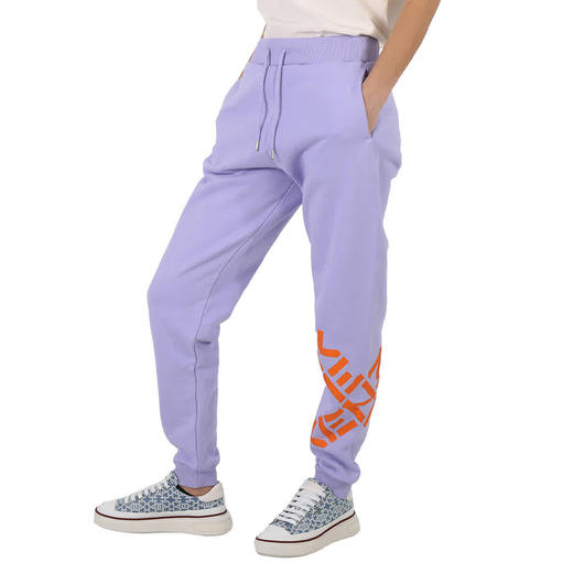 KENZO 高田贤三 女士字母徽标印花棉质休闲运动裤 淡紫色 FA62 PA722 4MS 65 商品图2