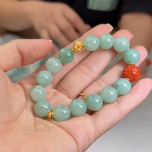 HZ#S925翡翠约12mm手串 商品图0