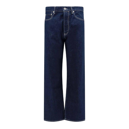 KENZO 高田贤三 男士徽标贴片休闲牛仔裤 蓝色 FE55 DPP33 6B1 DM 商品图0