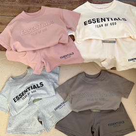  【酷酷哒2024新款套装！】童装儿童短袖套装字母印花男童短袖短裤两件套T恤宝宝夏天衣服薄t