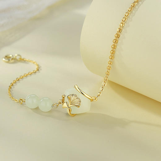 【杏运方糖】S925银和田玉手链【JHY-A000946X】 商品图3