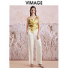 VIMAGE纬漫纪夏季新款设计感晕染印花显瘦无袖雪纺背心上衣V2113711 商品缩略图1