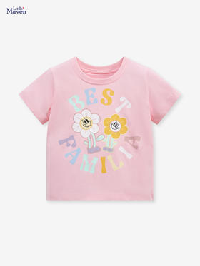 【少女感爆棚！】Little maven2024夏季新款女童T恤欧美风纯棉女童短袖T恤儿童上衣