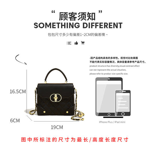 Safiya/索菲娅2024新款爆款小方包手机包女士手提包单肩斜挎包SF953030Y 商品图8