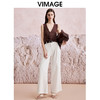 VIMAGE纬漫纪夏季新款V领扭结设计气质高级感深卡其针织背心上衣V2101725 商品缩略图1