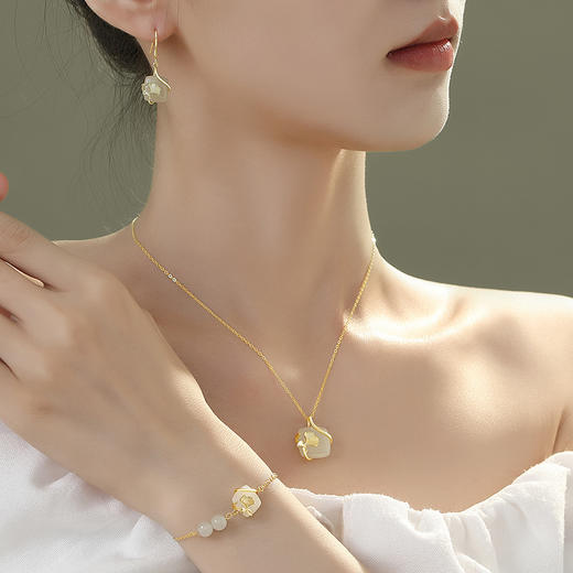 【杏运方糖】S925银和田玉手链【JHY-A000946X】 商品图2