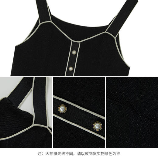 【商场同款】CNW4391 “ 撞色针织吊带背心 ” 好穿好搭配 醋酸针织吸湿透气 贴肤穿舒适干爽 软弹舒适 商品图4