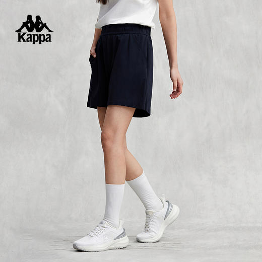 Kappa卡帕复古短裤2024新款女夏休闲直筒裤简约五分裤K0E42DY01 商品图3