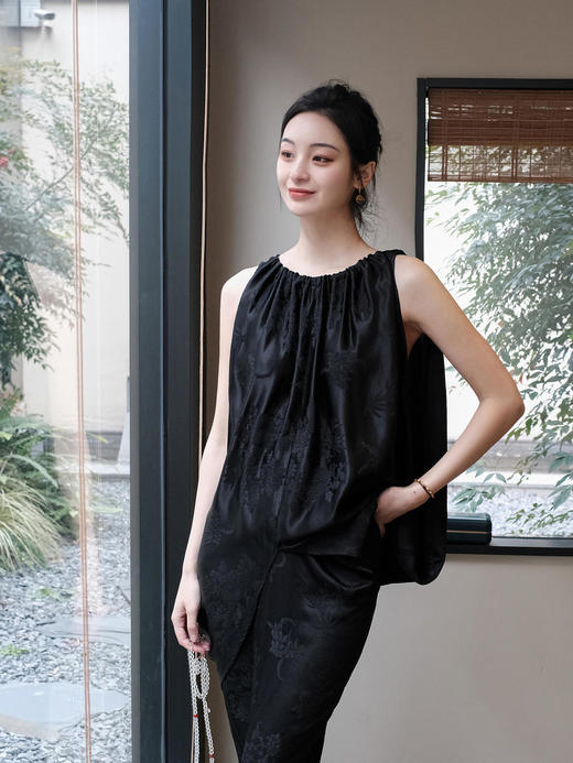 盛唐牡丹 |真丝冠乐绉梅兰竹菊上衣 商品图7