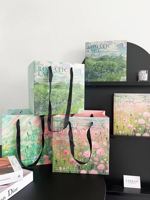 【春日上新】原野油画风手提袋（10个/包）28*28*28cm 商品图8