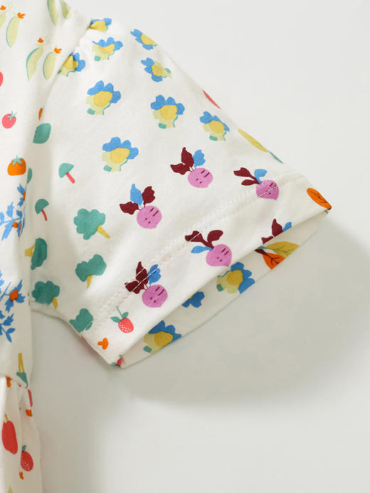 【可爱碎花公主裙】 Little maven欧美卡通碎花童裙夏款女童公主裙短袖纯棉 儿童连衣裙 商品图2