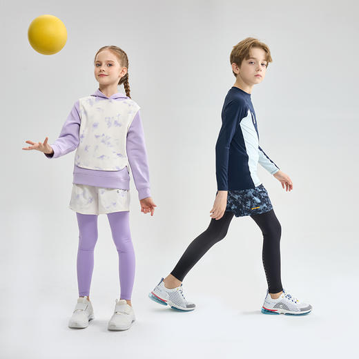 （袋鼠爸爸）oribigo儿童云感拼色上衣/拼接腰带打底裤/假两件运动裤 商品图5