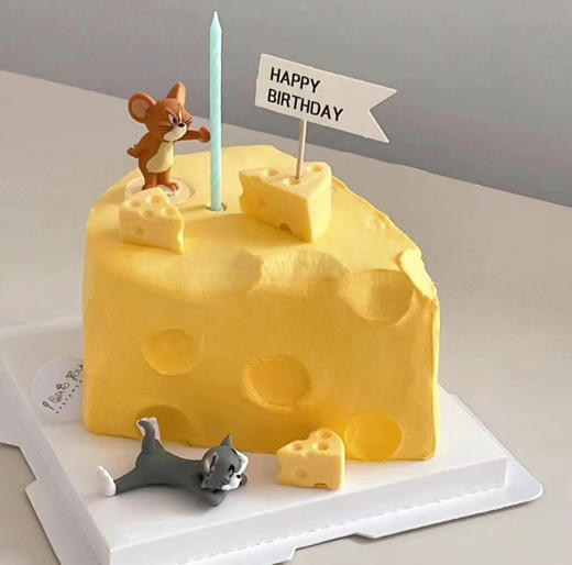 猫抓老鼠男孩女孩生日周岁蛋糕 商品图1