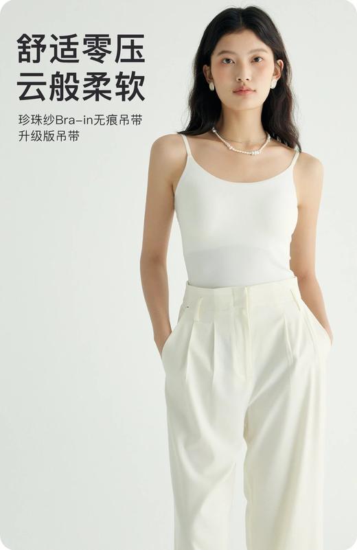 细肩带免穿内衣！非常舒服，不移位，氨基酸2.0升级版乳胶美背垫吊带打底背心 商品图1