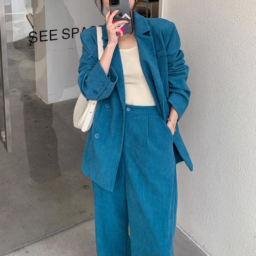 裁缝学苑AS216灯芯绒西装套装纸样女装新款复古英伦小西服两件套打板 商品图3