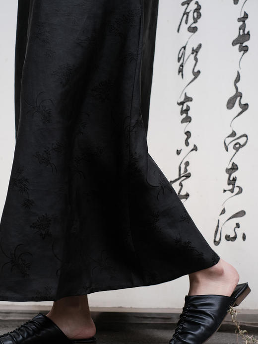 盛唐牡丹 |梅兰竹菊香云纱吊带裙 商品图4