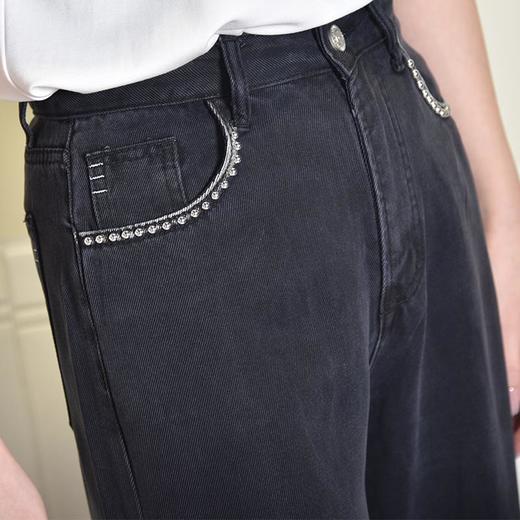 SAINT L’UCK/圣媛女装时尚直筒牛仔裤SA124C17 商品图2