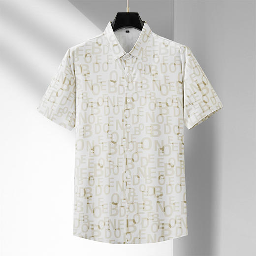 【Q】【桑蚕丝】【新款DDA】大依优型大码短袖衬衫花衬衫加肥加大男装大号大码衬衣上衣男士绅士商务休闲半袖夏季 商品图1