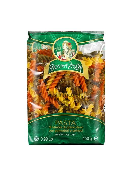 意大利进口维拉三色螺丝意粉通心粉螺纹意面450g/瓶 商品图1