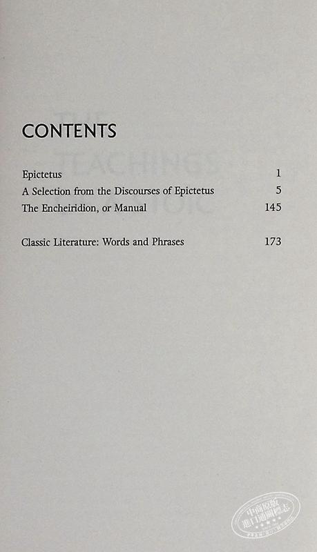 【中商原版】柯林斯经典 斯多葛主义者的教义 The Teachings of a Stoic Selected Discourses 英文原版 Epictetus 商品图4