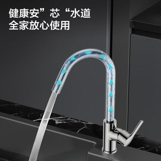 九牧（JOMOO）厨房水龙头家用可旋转冷热水龙头水槽洗菜盆龙头33080-205/1B3-Z 厨房双模式出水龙头33080 商品图2