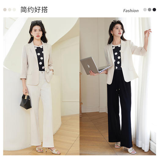 【商场同款】CJAJ319 “波点印象T恤” 高支棉材质圆领T恤上衣 细腻精密 光泽有质感 上身透气凉爽 结合经典黑白波点灵动好穿 商品图7