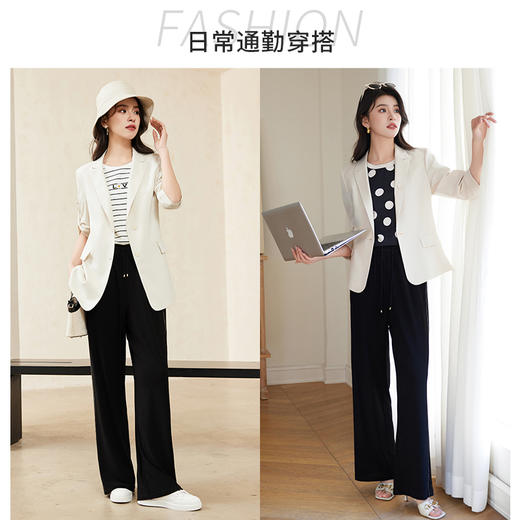 【商场同款】CNT4366  三醋酸气质款直筒裤 黑色好搭款 舒适透气阔腿裤 商品图7