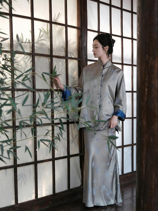 盛唐牡丹 |琉璃金菊花纹真丝半裙 商品图8