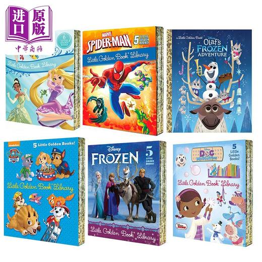 【中商原版】Little Golden Book Library 小金书故事集6册 蜘蛛侠 汪汪队 冰雪奇缘奥拉夫 公主故事 麦芬小医生 英文原版 儿童绘本 故事图画书 商品图4